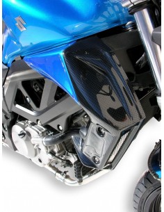 Ecopes Ermax pour  SV 650 N 2003/2011 gris métal bleuté/look carbone argent  2