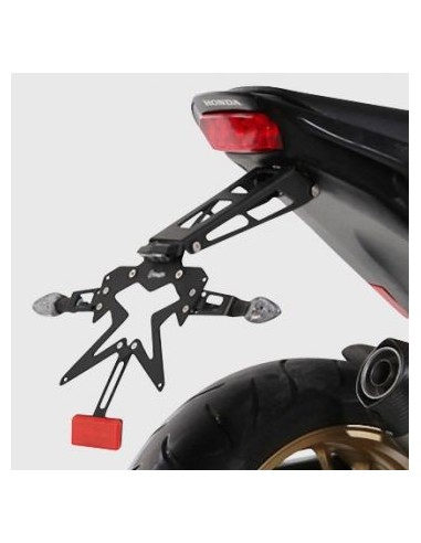 SUP10 Support de plaque alu noir bras Ermax pour CBR 650 F 2014-2016 