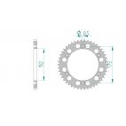 Kit chaine AFAM alu YAMAHA YZ 125  pas 520 1984 à 1985