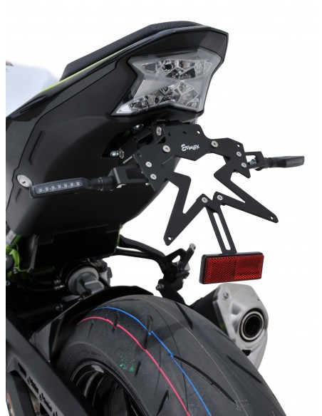 SUP 10 Support de plaque aluminium noir bras ermax Z900 2020 