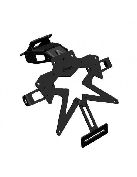 SUP 10 Support de plaque aluminium noir bras ermax Z900 2020 