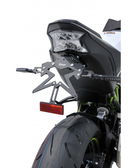SUP 10 Support de plaque aluminium noir bras ermax Z900 2020 