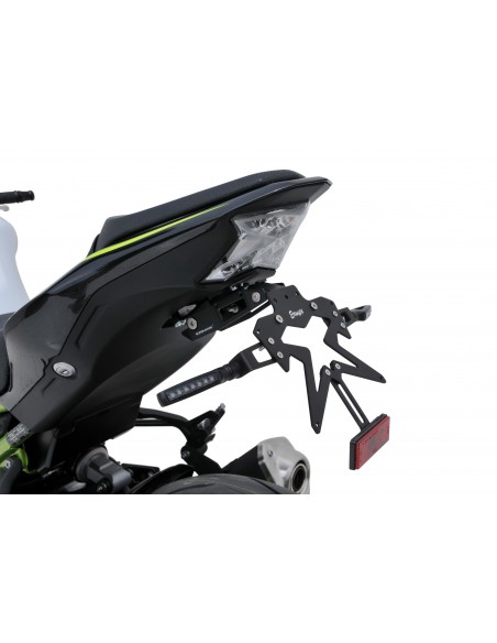 SUP 10 Support de plaque aluminium noir bras ermax Z900 2020 