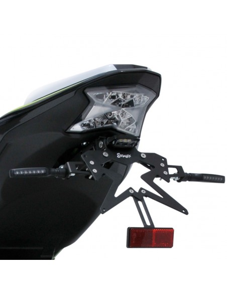 SUP 10 Support de plaque aluminium noir bras ermax Z900 2020 
