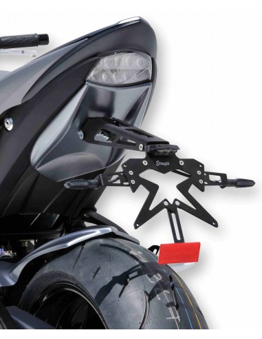 SUP10 Support de plaque alu noir bras Ermax pour GSX 1000 2015-2018 