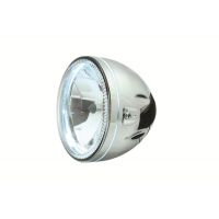Phare moto BIHR chromé contour led 5 3/4 fixation bas