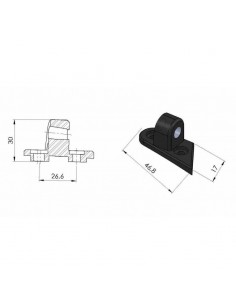 Adaptateur de rétroviseurs 3543 Puig coté gauche pour Ducati Panigale 1100 V4 / V4S 2018 et +, 1100 V4 SP 2021 et +, V2 2020 et