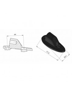 Adaptateur de rétroviseurs 3544 Puig coté droit pour Honda CBR1000RR Fireblade / SP / SP2
