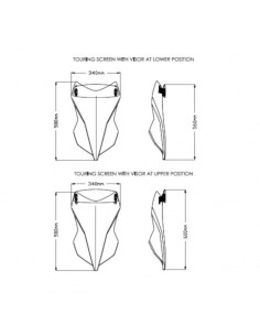 Bulle Touring Avec Visière 20630 Puig pour Benelli TRK 251 2020 et + 