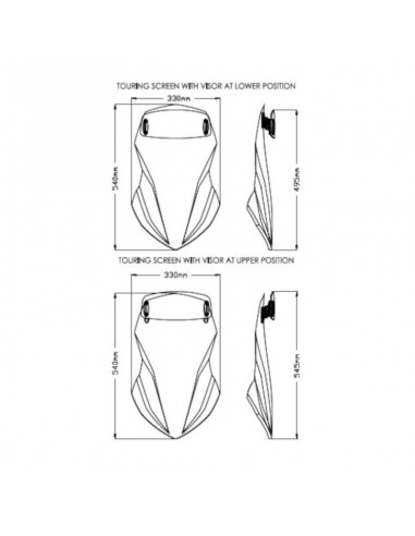 Bulle Touring Avec Visière 20753 Puig pour Honda NC750X 2021 et + 