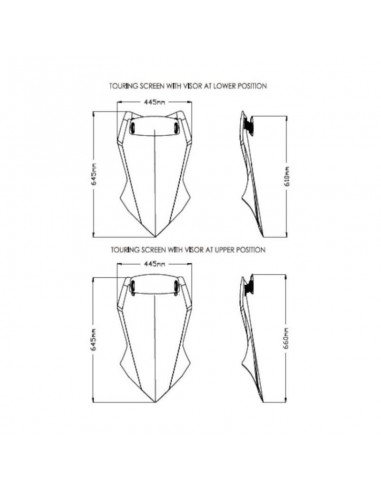 Bulle Touring Avec Visière 3755 Puig pour Yamaha Tracer 9 / GT 2021 et +