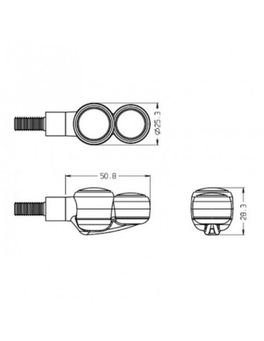 Clignotants Light 9557 PUIG ARRIÈRE avec fonction POSITION + STOP + CLIGNOTANT 