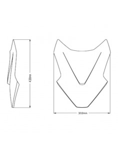 Pare-brise V-Tech Line Sport 20578 Puig pour Honda Forza 750 2021 et + 