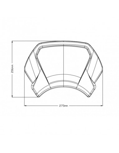 Plaque frontale en aluminium 20400 Puig pour Harley Davidson SPORTSTER FORTY-EIGHT 48 2017 et + 