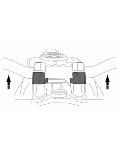 Pontets 3672 PUIG, couleur argent ou noir, Hauteur 30mm Ø 22mm 