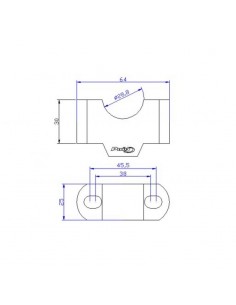 Pontets 3741 PUIG, couleur argent ou noir, Hauteur 30mm Ø 29mm 