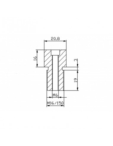 Adaptateur de rétroviseurs 9583 droit ou gauche pour Yamaha 