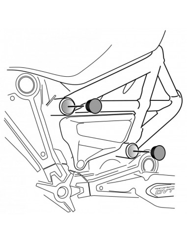 Bouchons de cadre 9705 - Ducati X DIAVEL 2016-2019, S DIAVEL  2016 et + 