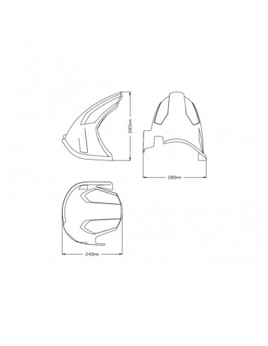 Garde-boue Arrière 3567 - Yamaha XT1200Z SUPER TÉNÉRÉ 2010 et + 