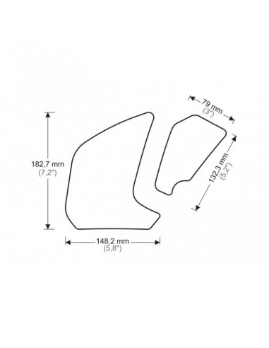 Grip et Protection de réservoir Latéraux Spécifique 20089 - Yamaha MT07 2018 et + 