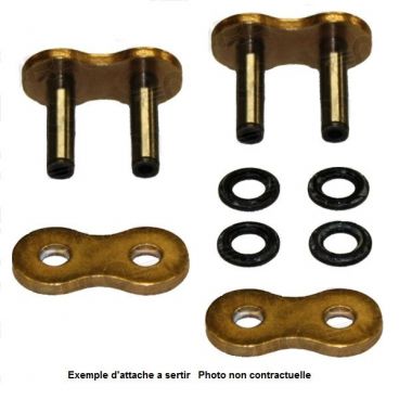 Attache rapide à rivet pour chaine DC 50MZO-G PLS type couleur or Attache rapide à rivet pour chaine DC 50MZO-G PLS type couleur or