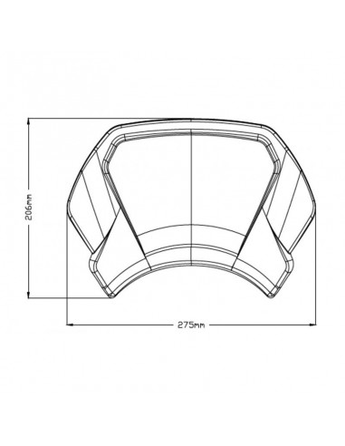 Plaque frontale en aluminium 9797 - BMW R NINE T SCRAMBLER 2016-2019 