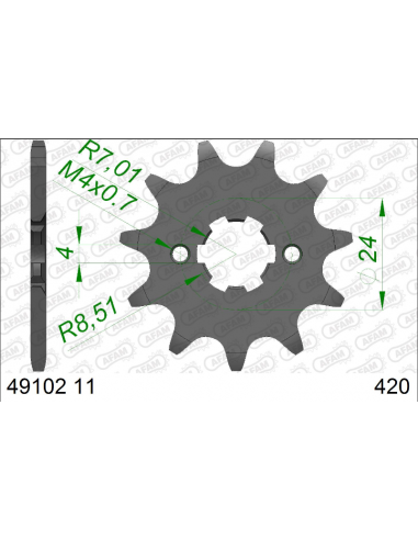 Kit chaîne AFAM pour APRILIA 50 RS4...