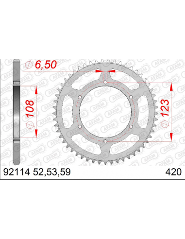 Kit chaîne AFAM pour APRILIA 50 RS4...