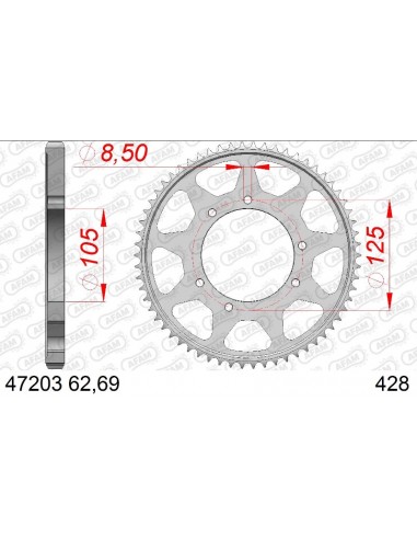 Kit Chaîne AFAM Acier APRILIA SX 125...