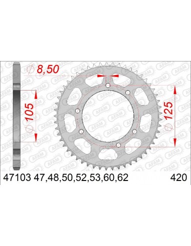 Kit chaîne acier pour RIEJU 50 MRT...