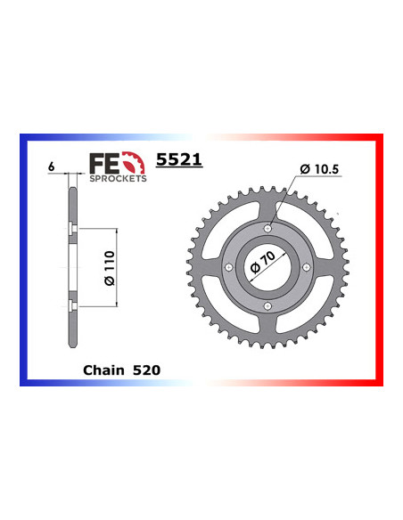 CB.250.RS.A/B '80/81 14X44 RK520MXZ  (MC02)