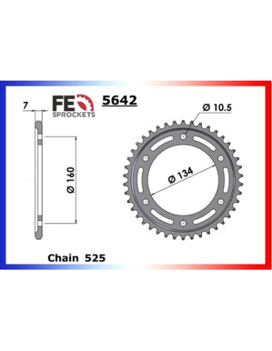 CBR.600 FS1 SPORT '01/02 16X46 RK525RO  (PC35A)