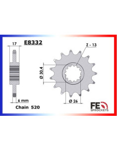 CBR.600.RR'03/06 16X42 RK520FEX  Racing (Transformation en 520) 2