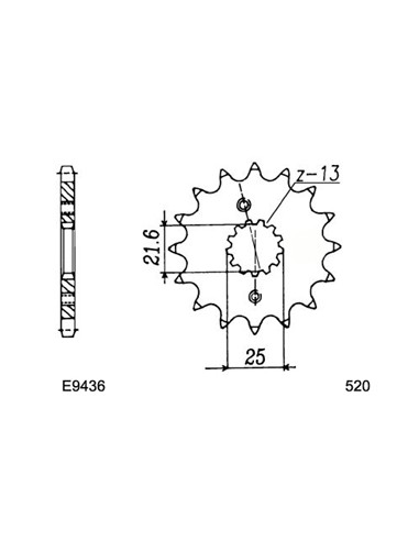 RG.250.GAMMA '86/87 14X39 RK520MXZ µ