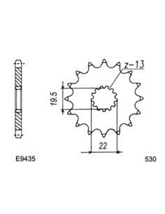 GSX.400.F '81/83 4 CYL 15X43 RK530FEX 2