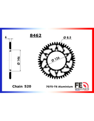 DRZ.400 E '00/07 14X47 RK520GXW  (BF) Version ENDURO