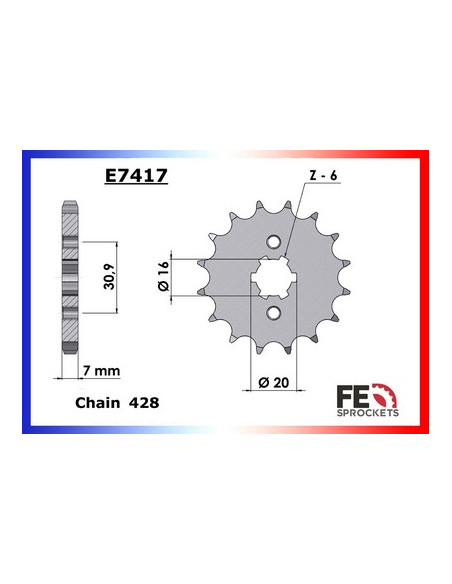 BN.125.ELIMINATOR '98/09 15X46 RK428MXZ  (A1-8/A9F)