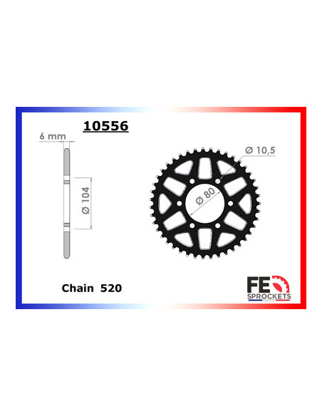 ZX.10.R '11/15 17X39 RK520GXW Racing (Transformation en 520) ZX.10.R '11/15 17X39 RK520GXW Racing (Transformation en 520)
