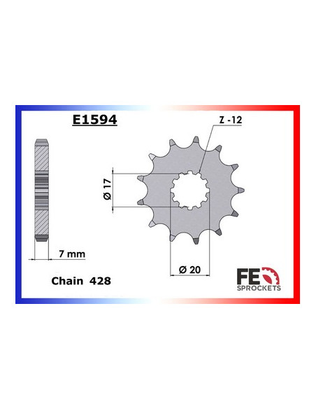 MX.50 SM '02/04 428 12X49 428H   Adaptation en 428