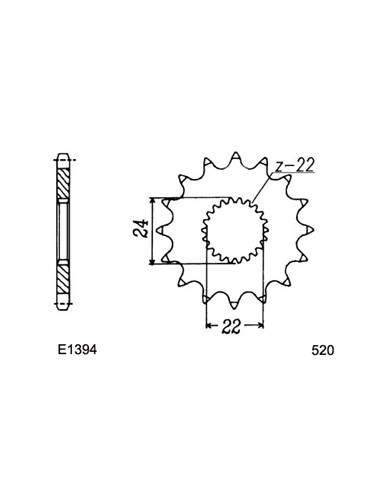 125.TUAREG WIND '89 14X40 RK520MXZ