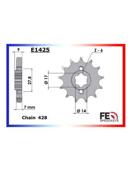 125.SX ABS E4 '18/20 13X62 RK428MXZ µ