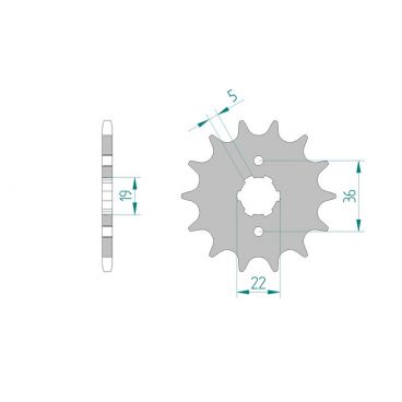Kit chaine DID  ACIER ADLY 300 THUNDERBIKE 2004 à 2005