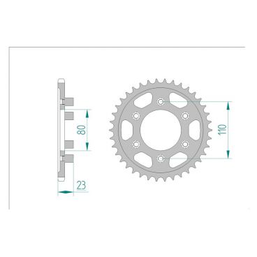 Kit chaine DID  ACIER APRILIA AF-1 125 EUROPA 1990 à 1994