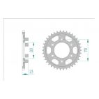 Kit chaine DID  ACIER APRILIA AF-1 125 SPORT PRO F40 1992 à 1993