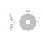 Kit chaine DID  ACIER APRILIA CLASSIC 125 1996 à 1998