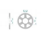 Kit chaine DID  ACIER APRILIA ETX 125 1999 à 2002