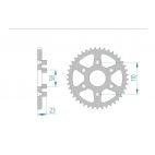 Kit chaine DID  ACIER APRILIA RED ROSE 125 1989 à 1995