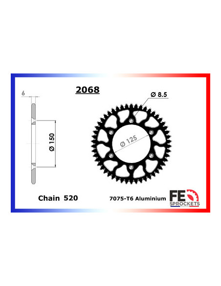 250.EXC 2T '05 13X50 RK520FEX 
