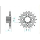 Kit chaine DID  ACIER APRILIA MANA 850 2008 à 2012