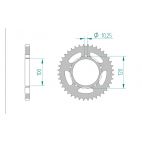 Kit chaine DID  ACIER APRILIA SL 1000 FALCO 1999 à 2004